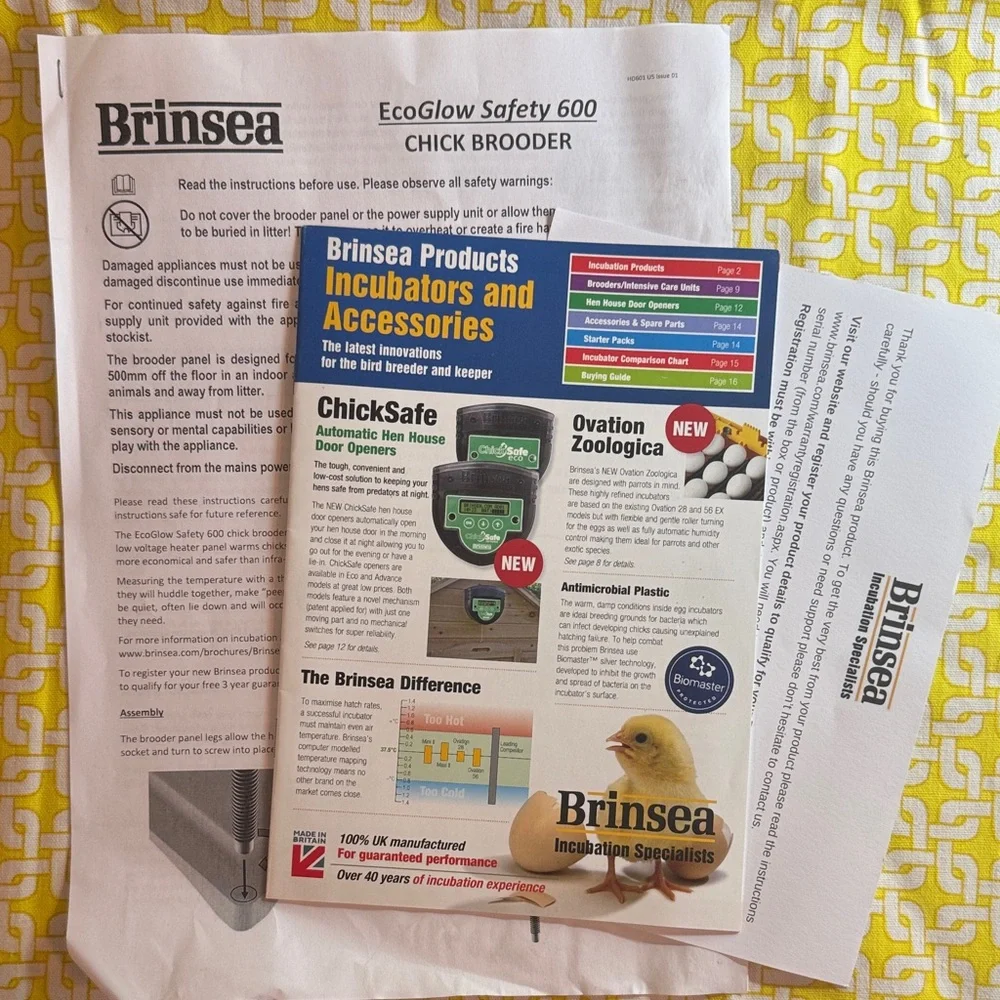 Chick Brooder Brinsea EcoGlow Safety 600- Yellow - Picture 16 of 16